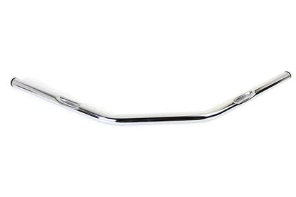 MCM Flat 1 Inch Drag Handlebar with Indents in Chrome for Harley Davidson by MCM