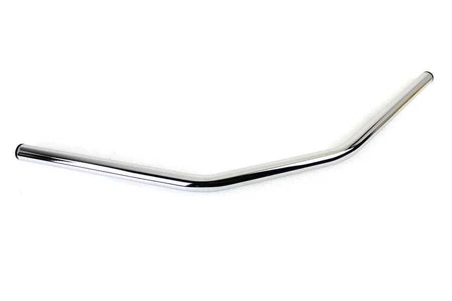 MCM Flat 1 Inch Drag Handlebar with Indents in Chrome for Harley Davidson by MCM
