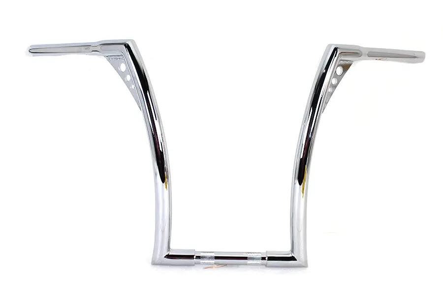 MCM 17 Inch Chrome Z-Bar Handlebar with Indents for Harley Davidson - Part 20245 by MCM
