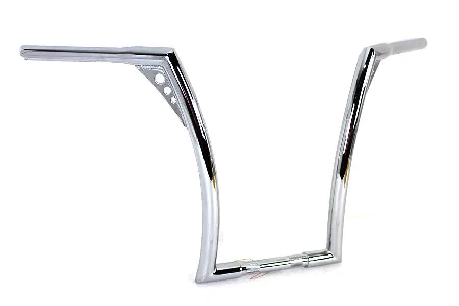 MCM 17 Inch Chrome Z-Bar Handlebar with Indents for Harley Davidson - Part 20245 by MCM