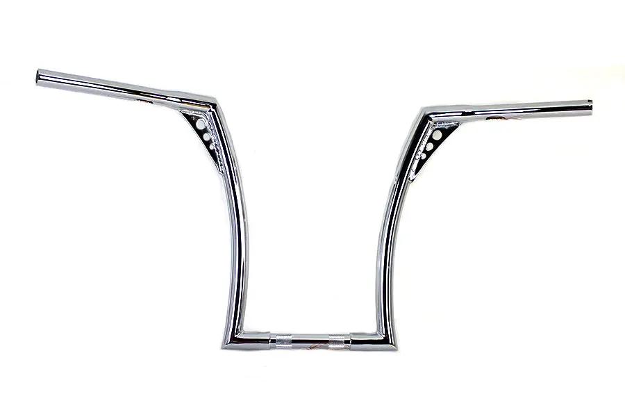 MCM 17 Inch Chrome Z-Bar Handlebar with Indents for Harley Davidson - Part 20245 by MCM
