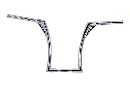MCM 17 Inch Chrome Z-Bar Handlebar with Indents for Harley Davidson - Part 20245 by MCM