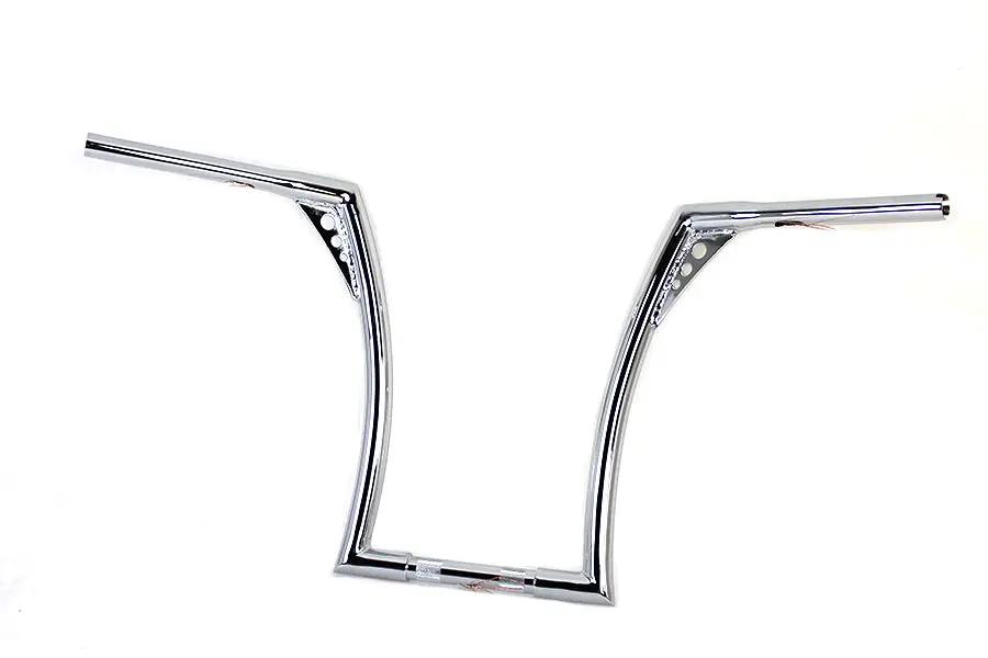 MCM 17 Inch Chrome Z-Bar Handlebar with Indents for Harley Davidson - Part 20245 by MCM