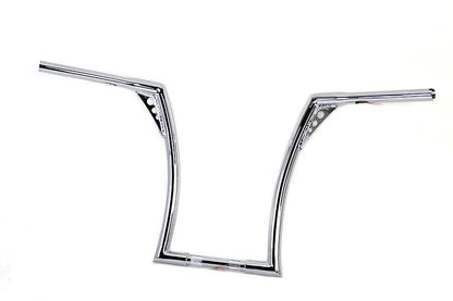 MCM 17 Inch Chrome Z-Bar Handlebar with Indents for Harley Davidson - Part 20245 by MCM