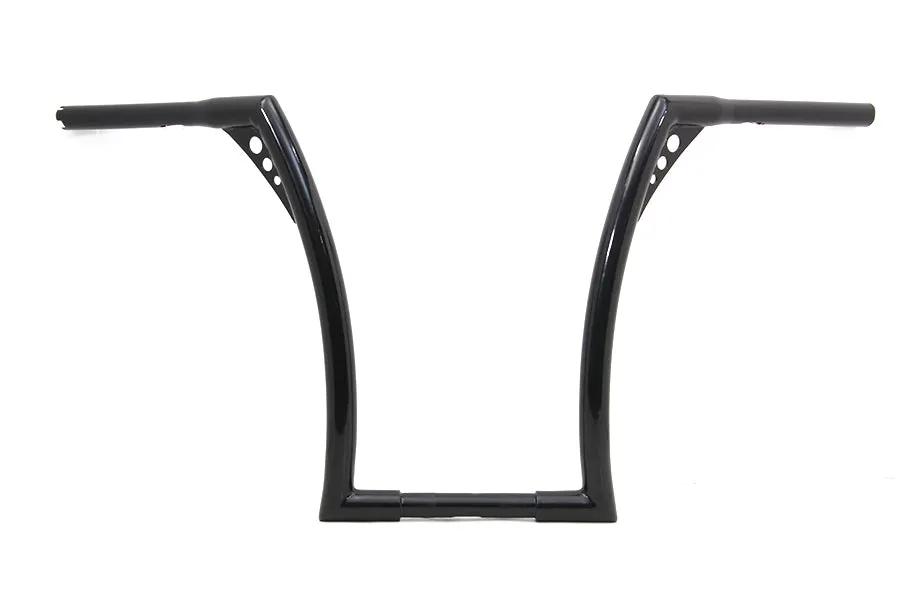 MCM 20245B 17-Inch Black Z-Bar Handlebar with Indents for Harley Davidson Models by MCM