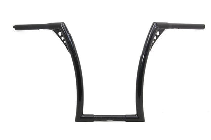 MCM 20245B 17-Inch Black Z-Bar Handlebar with Indents for Harley Davidson Models by MCM