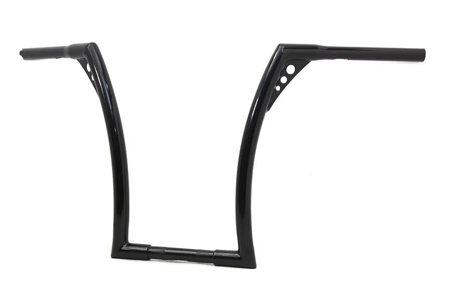 MCM 20245B 17-Inch Black Z-Bar Handlebar with Indents for Harley Davidson Models by MCM
