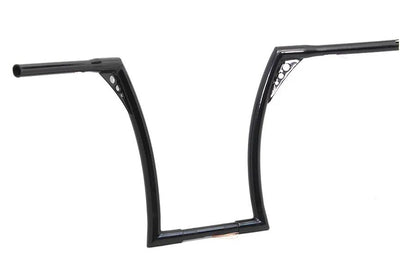 MCM 20245B 17-Inch Black Z-Bar Handlebar with Indents for Harley Davidson Models by MCM