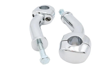 V-Twin 6 Inch Curved Riser Kit Chrome - Easy Install Handlebar Riser for Harley Davidson Motorcycles by V-Twin