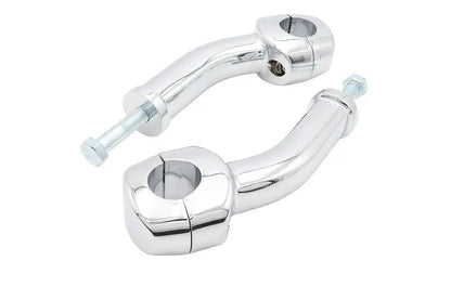 V-Twin 6 Inch Curved Riser Kit Chrome - Easy Install Handlebar Riser for Harley Davidson Motorcycles by V-Twin