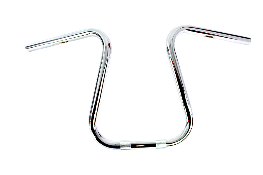 V-Twin 20305 Chrome 1-Inch Loopy Handlebar with Knurls and Indents