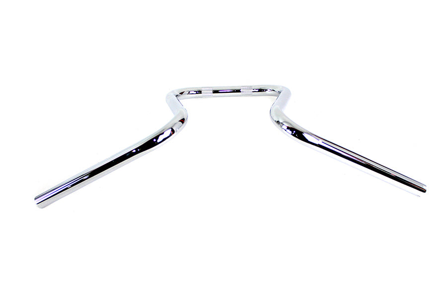 V-Twin 20305 Chrome 1-Inch Loopy Handlebar with Knurls and Indents