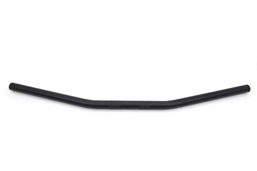 MCM Black 1 inch Drag Handlebar without Indents for Harley Davidson FL & FX Models by MCM