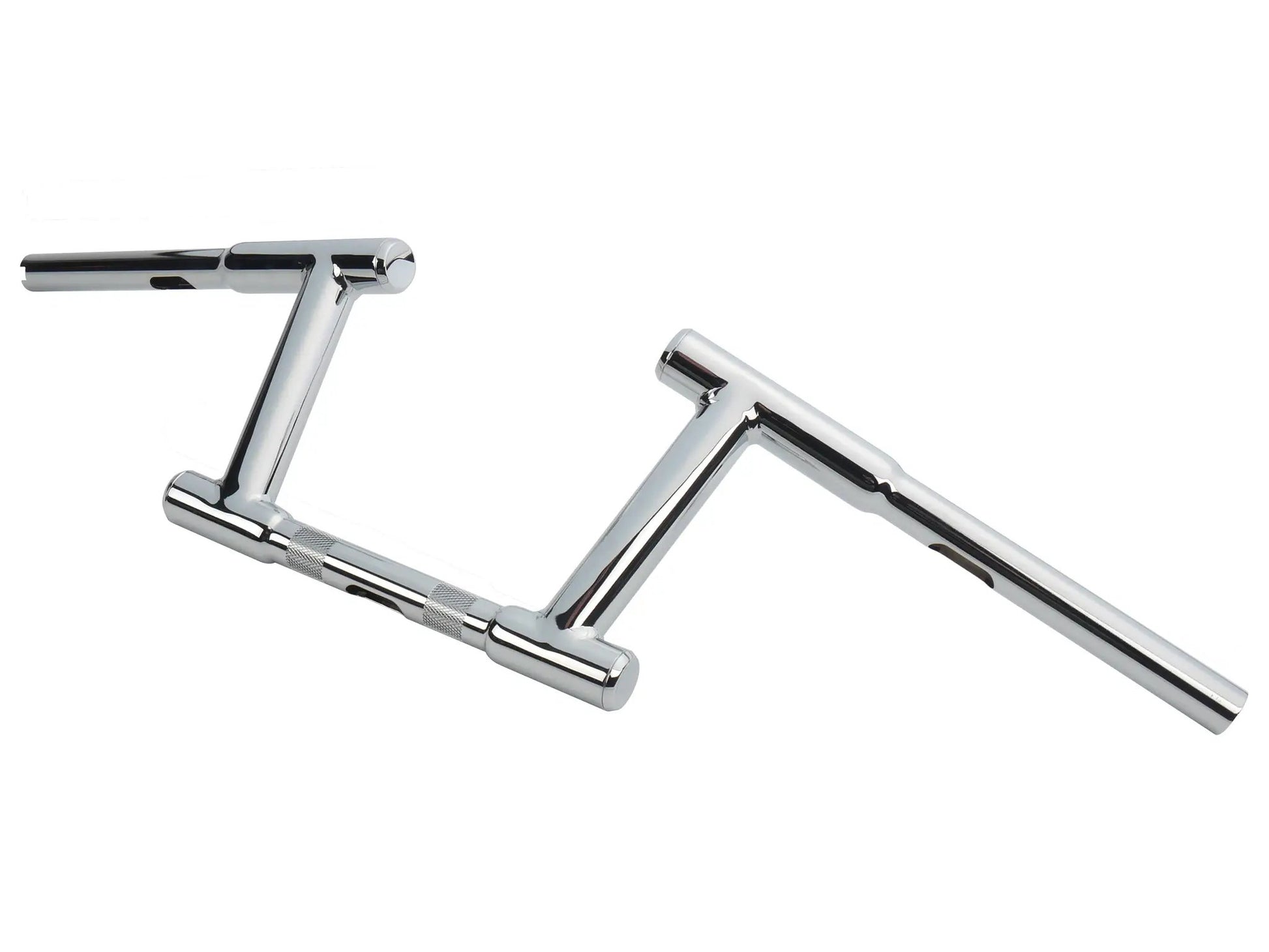 MCM 6 Inch Z-Bar Racing Handlebar with Indents Chrome for Harley Davidson Models by MCM