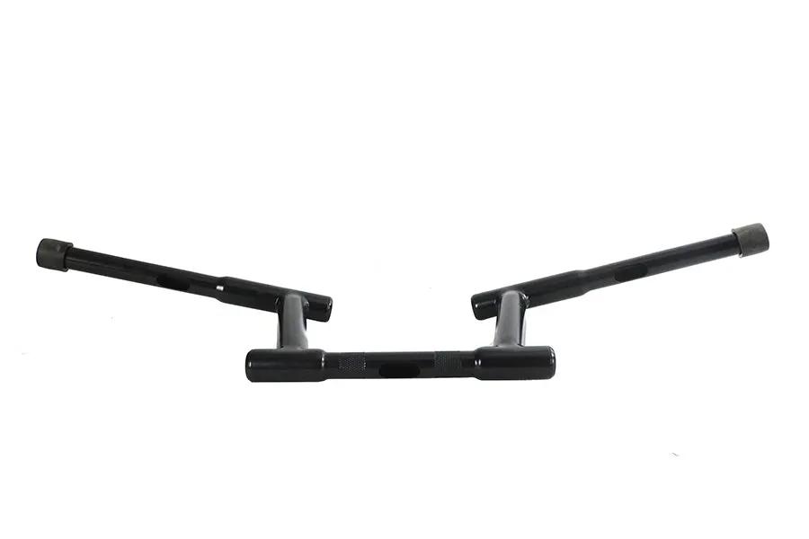 MCM 21054B 6-Inch Z-Bar Racing Handlebar with Indents in Black for Harley Davidson by MCM