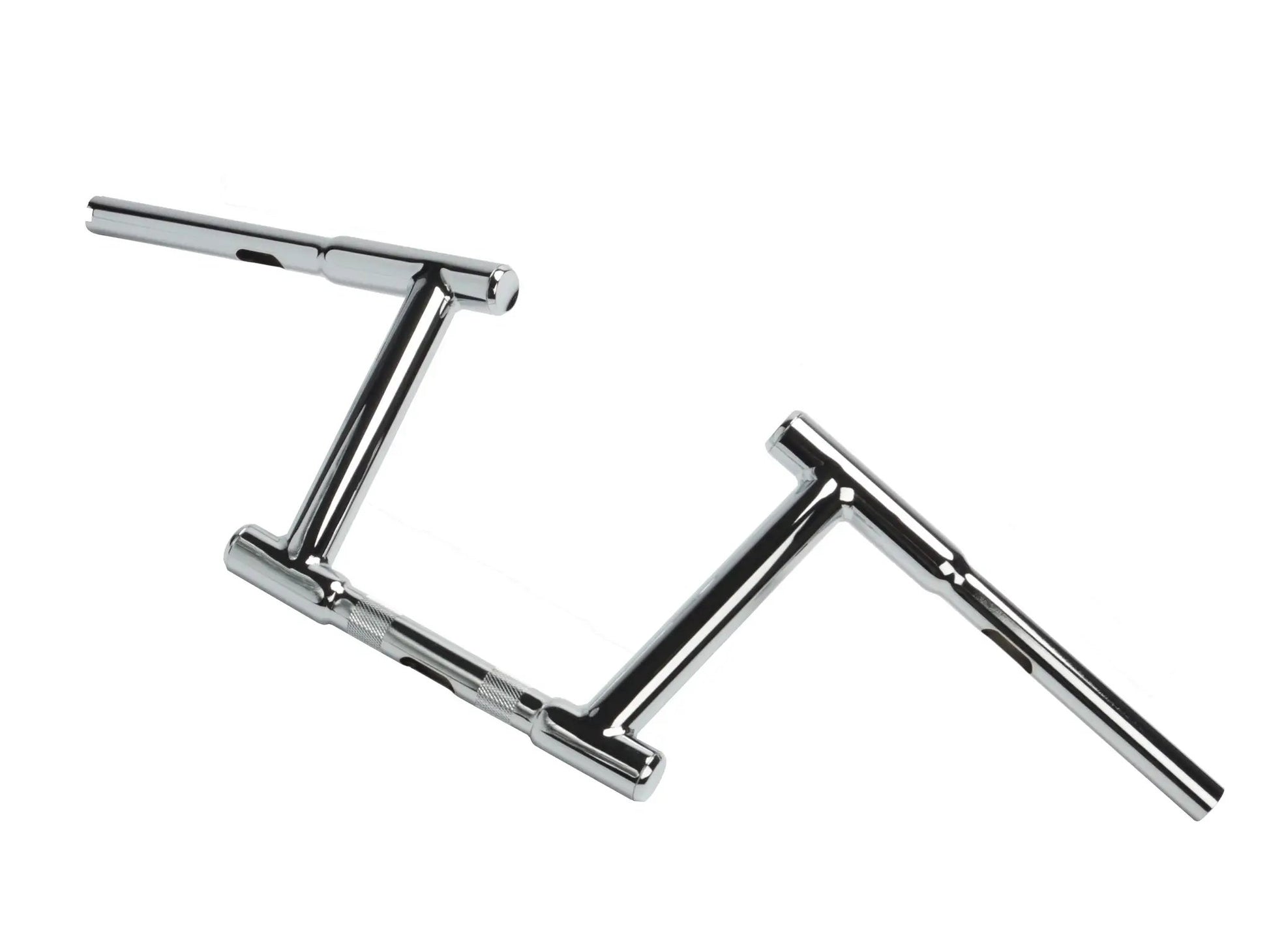 MCM 8 Inch Z-Bar Racing Handlebar with Indents Chrome for Harley Davidson FL, FX, and XL (Part #21055) by MCM