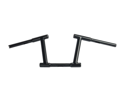 MCM 8 Inch Z-Bar Racing Handlebar with Indents in Black for Harley Davidson FL, FX, XL Models Part #21055B by MCM