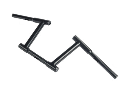MCM 8 Inch Z-Bar Racing Handlebar with Indents in Black for Harley Davidson FL, FX, XL Models Part #21055B by MCM