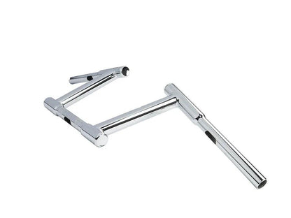 MCM 10 Inch Z-Bar Racing Handlebar with Indents Chrome for Harley Davidson Models by MCM