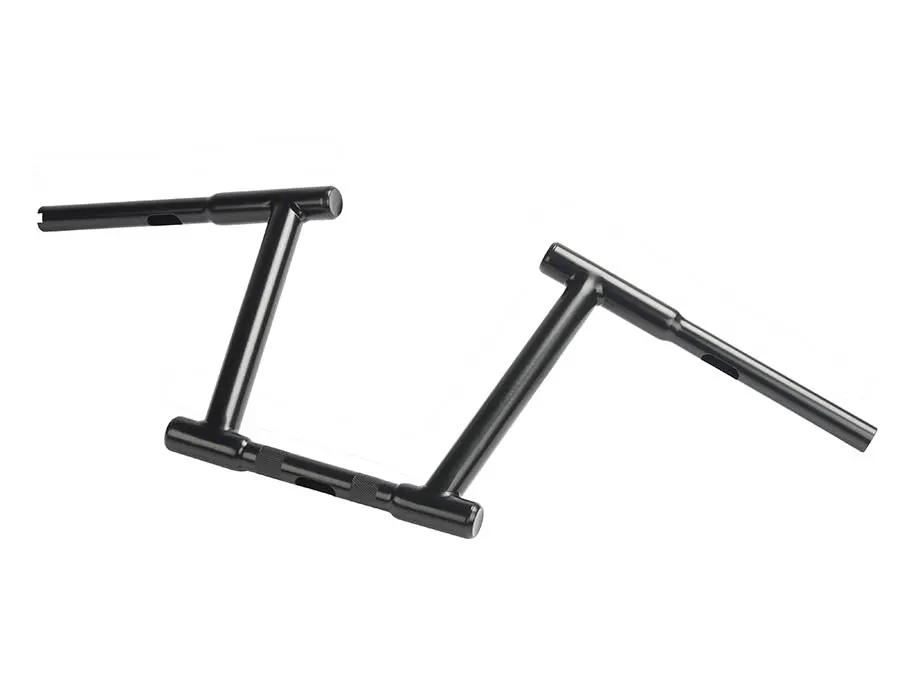 MCM 21056B 10 Inch Z-Bar Racing Handlebar with Indents – Black for Harley Davidson by MCM