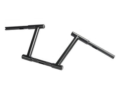 MCM 21056B 10 Inch Z-Bar Racing Handlebar with Indents – Black for Harley Davidson by MCM