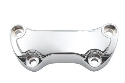 MCM Chrome Smooth Handlebar Clamp Cover with Skirt for Harley Davidson FL Models by MCM