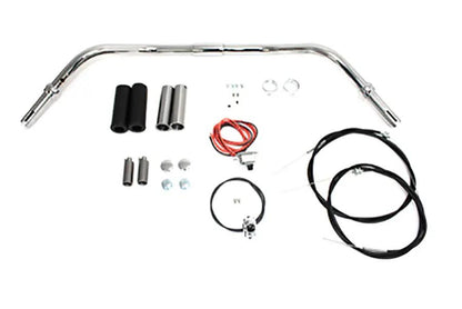 MCM 25-0601 4-inch Chrome Handlebar Assembly for Harley-Davidson FL (1949-1953) by MCM
