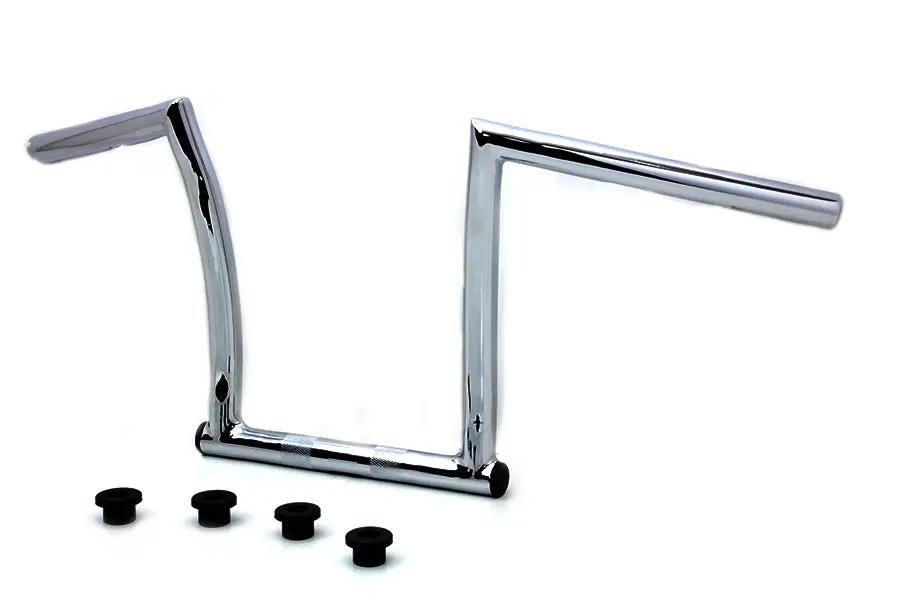 MCM 25-0632 11 Inch Chrome ChiZeled Z-Bar Handlebar for Harley Davidson XL Models by MCM
