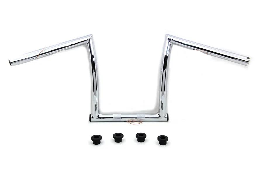 MCM 25-0632 11 Inch Chrome ChiZeled Z-Bar Handlebar for Harley Davidson XL Models by MCM