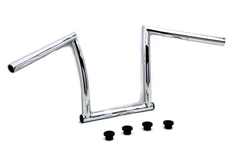 MCM 25-0632 11 Inch Chrome ChiZeled Z-Bar Handlebar for Harley Davidson XL Models by MCM