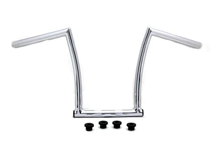 MCM 13 Inch Chrome ChiZeled Z-Bar Handlebar with Indents for Harley Davidson XL (1980-1989) by MCM