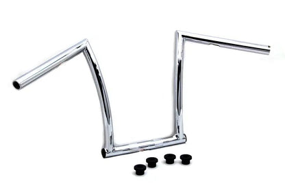 MCM 13 Inch Chrome ChiZeled Z-Bar Handlebar with Indents for Harley Davidson XL (1980-1989) by MCM