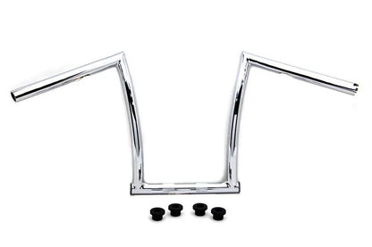 MCM 13 Inch Chrome ChiZeled Z-Bar Handlebar with Indents for Harley Davidson XL (1980-1989) by MCM