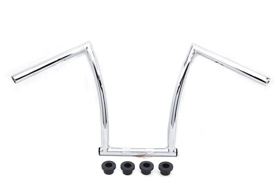 MCM 15 Inch Chrome ChiZeled Z-Bar Handlebar with Indents for Harley Davidson XL Models by MCM