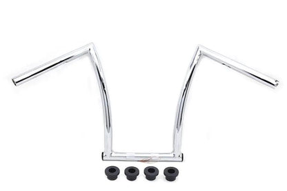 MCM 15 Inch Chrome ChiZeled Z-Bar Handlebar with Indents for Harley Davidson XL Models by MCM