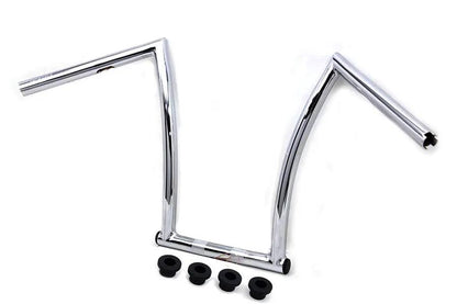 MCM 15 Inch Chrome ChiZeled Z-Bar Handlebar with Indents for Harley Davidson XL Models by MCM