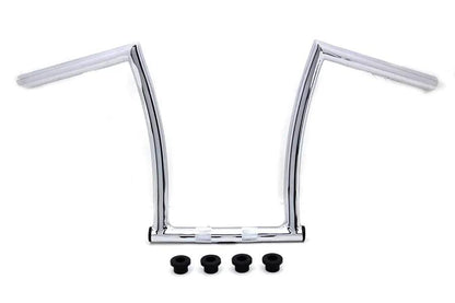 MCM 20202 17 Inch Chrome ChiZeled Z-Bar Handlebar with Indents for Harley Davidson XL (1980-1989) by MCM
