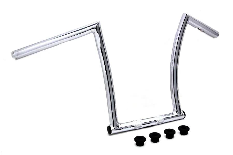 MCM 20202 17 Inch Chrome ChiZeled Z-Bar Handlebar with Indents for Harley Davidson XL (1980-1989) by MCM