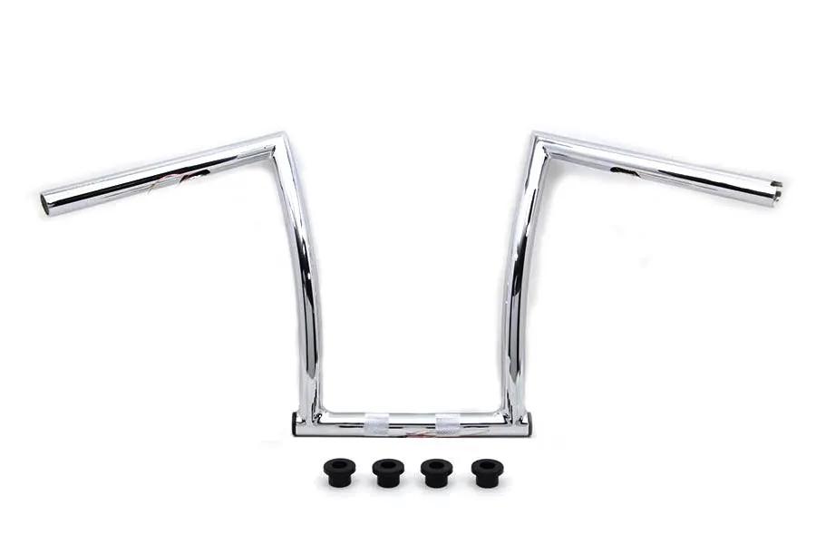 MCM 20202 17 Inch Chrome ChiZeled Z-Bar Handlebar with Indents for Harley Davidson XL (1980-1989) by MCM
