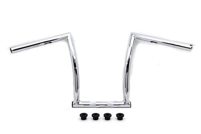 MCM 20202 17 Inch Chrome ChiZeled Z-Bar Handlebar with Indents for Harley Davidson XL (1980-1989) by MCM