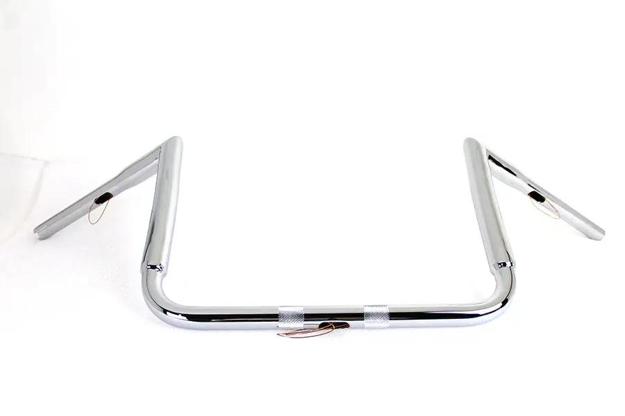 MCM 12-inch Chrome ChiZeled Z-Bar Handlebar for Harley Davidson FLH Models (Part #20246) by MCM