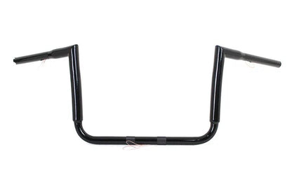 MCM 20246B 12 Inch Black ChiZeled Z-Bar Handlebar for Harley Davidson FLH Models by MCM