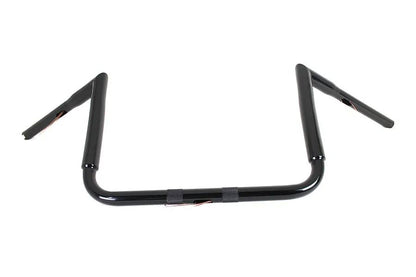 MCM 20246B 12 Inch Black ChiZeled Z-Bar Handlebar for Harley Davidson FLH Models by MCM