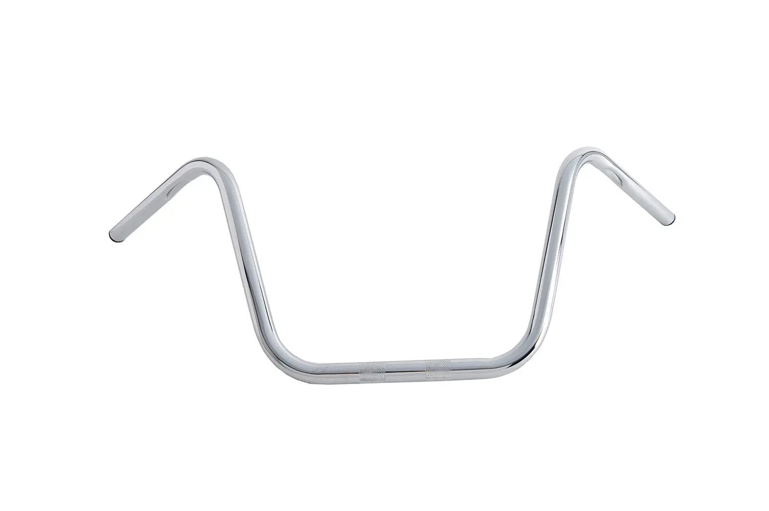 MCM 12 Inch Ape Hanger Handlebars with Indents Chrome for Harley Davidson Models by MCM