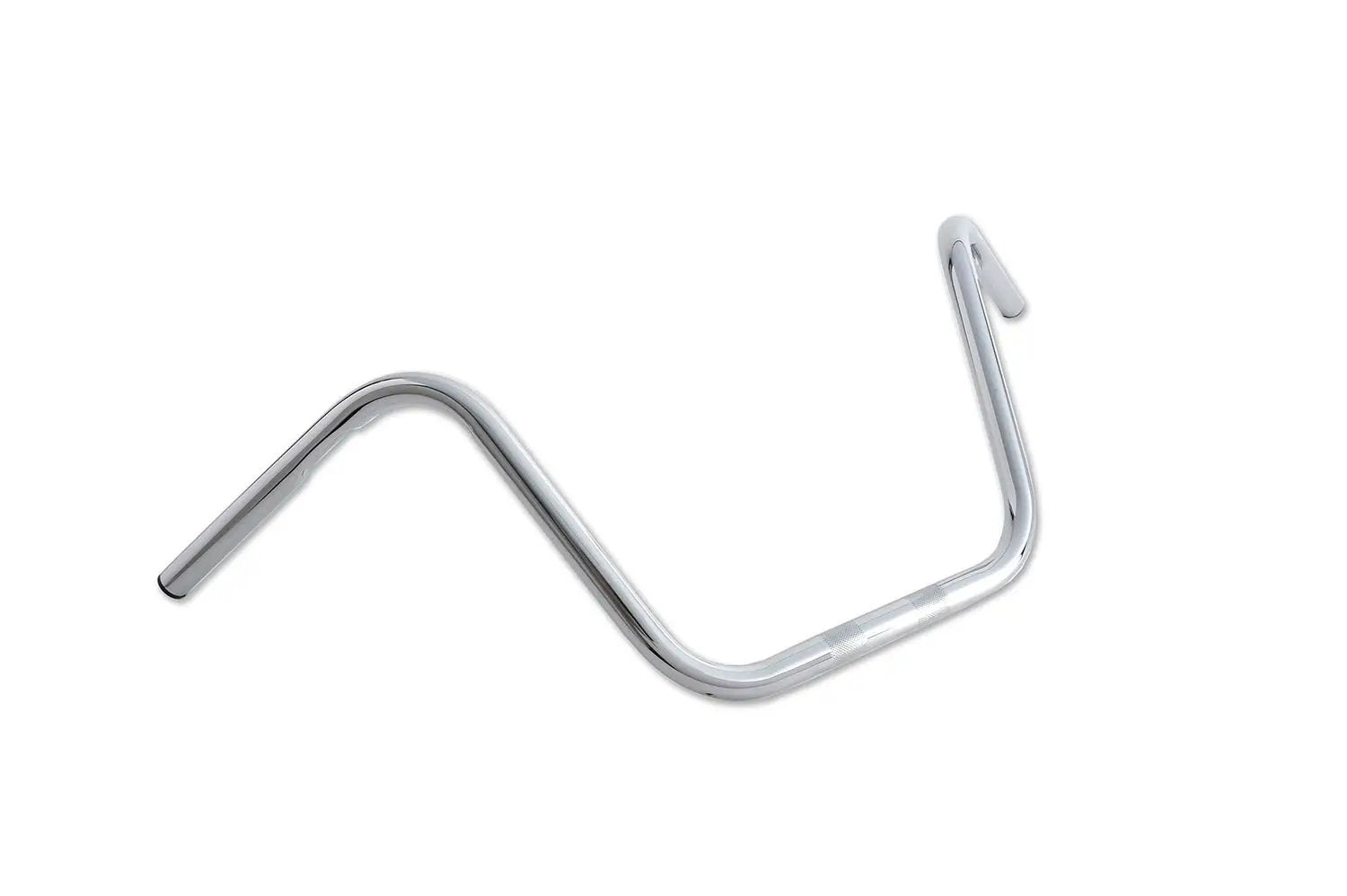 MCM 12 Inch Ape Hanger Handlebars with Indents Chrome for Harley Davidson Models by MCM