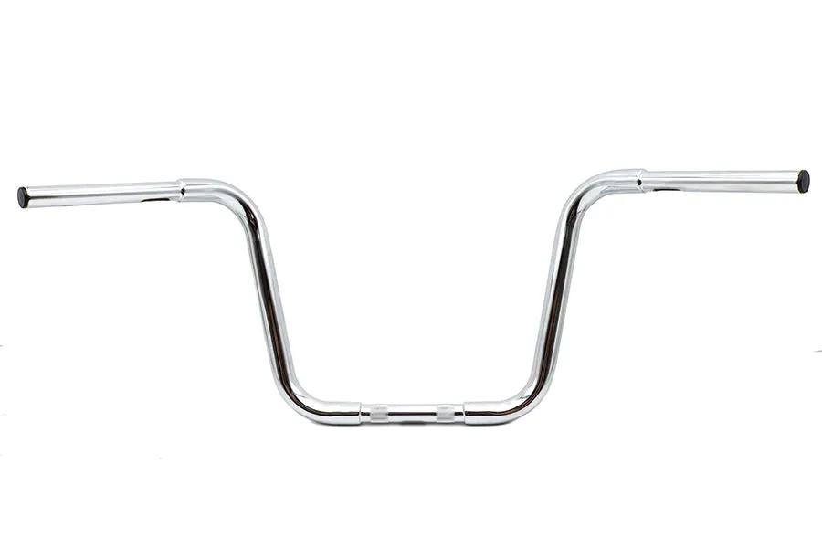 MCM 12-1/2 Inch Buffalo Ape Hanger Handlebar with Indents Chrome for Harley Davidson by MCM