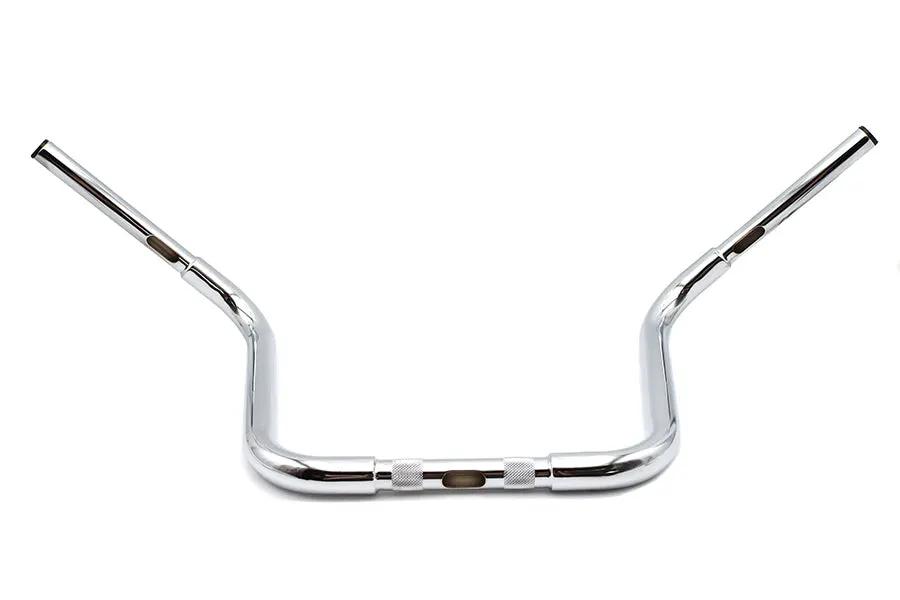 MCM 12-1/2 Inch Buffalo Ape Hanger Handlebar with Indents Chrome for Harley Davidson by MCM