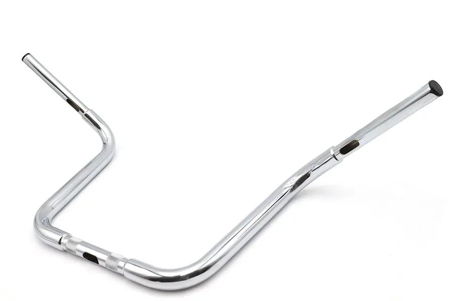 MCM 12-1/2 Inch Buffalo Ape Hanger Handlebar with Indents Chrome for Harley Davidson by MCM