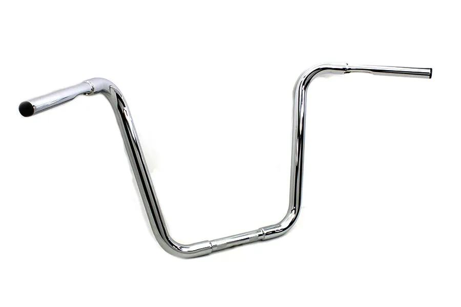 MCM 16 Inch Buffalo Ape Hanger Handlebar with Indents Chrome - Fits Harley Davidson FL, Fx, XL 1982-1985 by MCM