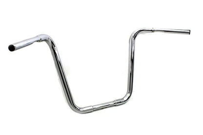MCM 16 Inch Buffalo Ape Hanger Handlebar with Indents Chrome - Fits Harley Davidson FL, Fx, XL 1982-1985 by MCM